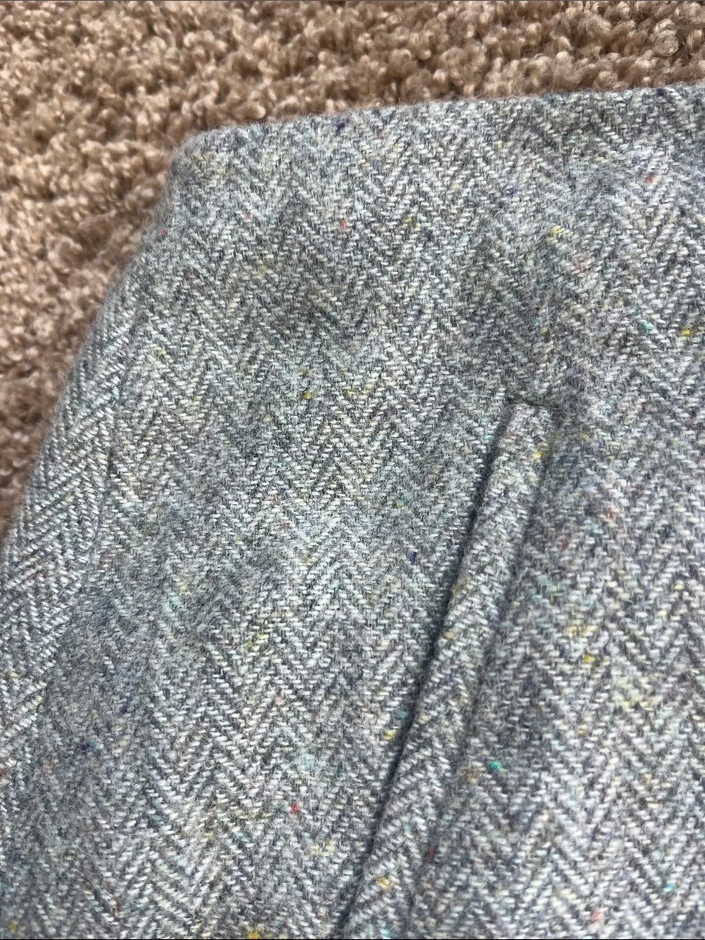 Talbots Gray Scallop Hem Mini Skirt